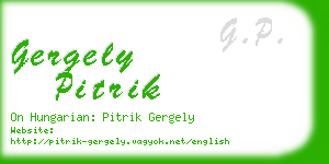 gergely pitrik business card